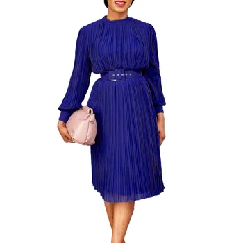 Koos Vööga, Plisseeritud Midi Pikk Kleit Aafrika Kleit Naistele 2023 iga Päev Elegantne Lahti Kleidid Vabaaja Rüü Femmes Aafrika Riided