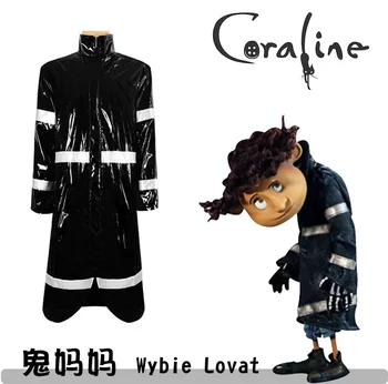 Anime Coraline ja Salajane Uks Wybie Lovat Kostüüm Wybie Lovat Weiper Halloween Cosplay Kostüüm (Ülikond Must Vihmamantel