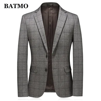 BATMO 2020 uue saabumist sügisel vabaaja ruuduline pintsak meestele,meeste vabaaja hall jakid,pluss-suurus M-4XL 2037