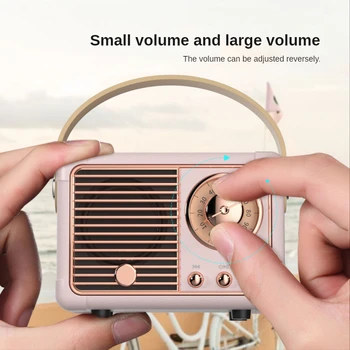 MiniWireless Retro Bluetooth Kõlar Vintage FM-Raadio Kaasaskantav USB Liides Vana Vanaaegseid Klassikalises Stiilis Tugev Bass Enhancement