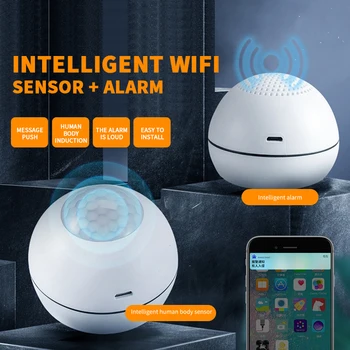 Wifi Inimese Keha Smart Motion Sensor Signalisatsioon Pir Anduri Sireen Kaugseire Tuya App Home Security