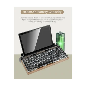 83 Võtmed Gaming Klaviatuurid Retro Kirjutusmasin, Klaviatuur, Juhtmeta Bluetooth-Klaviatuur USB Mehaaniline Punk Keycaps PC, A