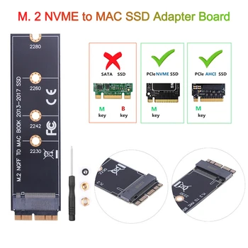 M. 2 NVME SSD Teisendada Kaardi Adapter for MacBook Air Pro Retina 2013-2017 NVME/AHCI SSD Uuendatud Komplekt A1465 A1466 A1398 A1502