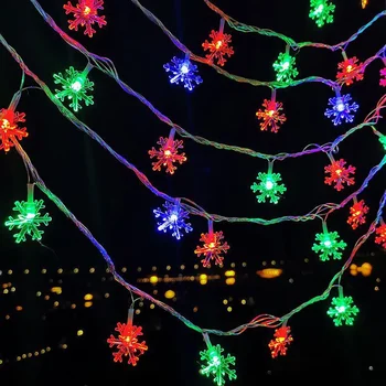 Jõulud Lumehelves LED Light String Vanik Xmas Kaunistamiseks Pool Kodu Xmas Santa Claus Kingitused Navidad 2023 head Uut Aastat Sünnist