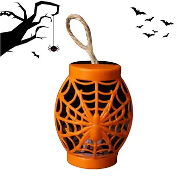 Halloween Kaasaskantav Latern Kõrvits Kolju Spider Web Laterna Halloween Öö Lamp Dekoratiivne Light Halloween Laterna