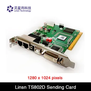 Linsn TS802D Saatmine Kaardi LED-Ekraan Kontrolli Süsteem,RGB-LED-Mooduli täisvärvides LED Kontrollida Kaardi 1280 x 1024pixels