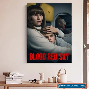 Blood Red Sky (2021) Movie Poster Art Kate Star Photo Print Korter Home Decor Seina Värvimine (Ilma Raamita)