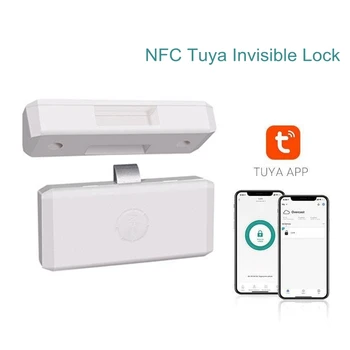 Tuya APP Smart Bluetooth Sahtel NFC Andur Lukustada Võtmeta avamis-ja Nähtamatu Hole Faili Kapis Luku Garderoob Lukud Sahtel Lüliti
