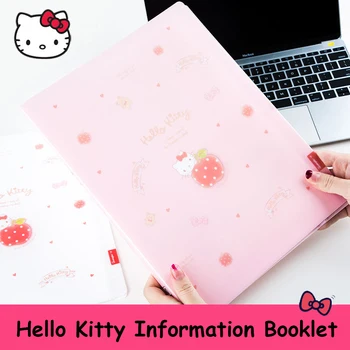 Sanrio Kawaii Hello Kitty Kausta Õpilane Kirjatarvete Cartoon Test Paberi Kausta Teavet Raamat A4 Multi-layer Salvestamise Kaust