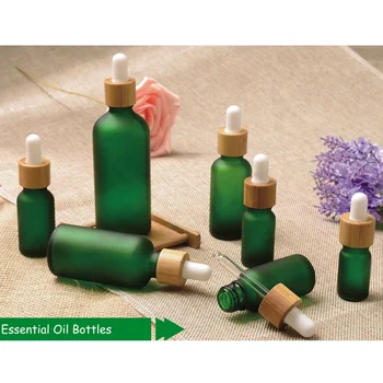 Katseklaasi 10 ml 20 ml 30ml 50ml 100ml kirka rohelise kosmeetika klaas bambusest tilguti pudel bambuse pipeti jaoks eeterlik õli sisuliselt