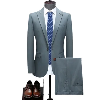 ( Jakk + Püksid ) Boutique Meeste Ülikond Moe Äri-itaalia Stiilis Vaba aja veetmise Pulm kontoritöötajad, Pintsak Püksid