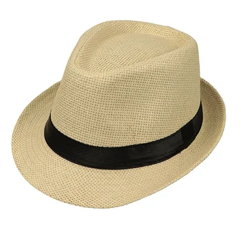 Lapsed 54cm Õled Päike Müts Suvel Retro Lindi Hingav Hundinui Beach Õled Mütsid Beach Panama Müts chapeau de soleil Poiss Päike Mütsid