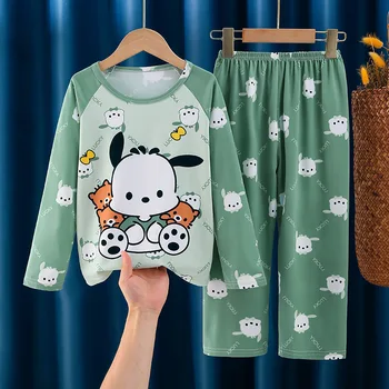 Kawaii Sanrio Laste Pidžaama Kid Kliimaseade Sobiks Pikk Varrukas Püksid Komplekt Tüdruk, Homewear Suvi Sügis Kleit Kid Kingitus