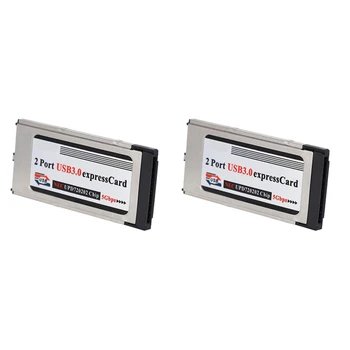 2X High-Speed Dual 2-Port USB 3.0 34Mm Express-Kaardi Pesa, Express Card PCMCIA-Converter-Adapter Sülearvuti Sülearvuti