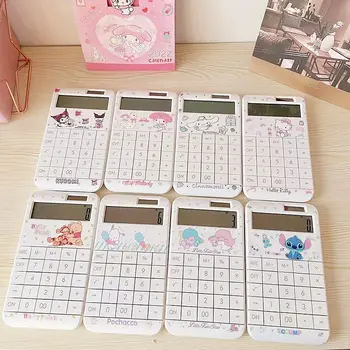 Kawaii Anime Kuromi Kirjatarvete Sanrio Hello Kitty Armas Multikas Kuromi Minu Meloodia Päikeseenergia 12-Numbriline Kalkulaator Mänguasjad Tüdrukutele