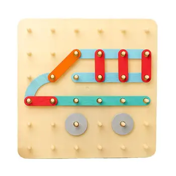 Peg Juhatuse Lapsed Montessori Pegboard Tegevus Juhatuse Mängu Sobitamise Mängud Väikelapse Mõistatusi Koolieelne Õpe Haridus-Puit