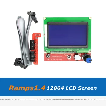 Reprap 3D Printeri Osad Smart Töötleja 12864 kajastatud, LCD Ekraan Paneel Adapter Ramps1.4 Juhatuse