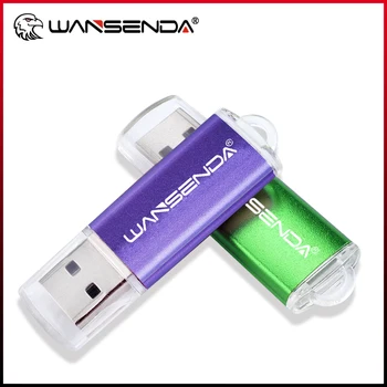 WANSENDA Metallist USB Flash Drive 32GB Pen Drive 16GB, 64GB 128GB 256GB Reaalne Võimsus Pendrive Kaasaskantav USB Stick Pöidlad Sõita