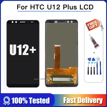 Algne LCD-HTC U12 Pluss U12+ LCD Ekraan Puutetundlik Digitizer Assamblee Varuosade Puhul HTC U12 Plus LCD-liimi
