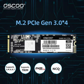 OSCOO PCIe NVMe M. 2 2280 SSD M2 kõvaketas Gen3x4 Sise-Solid State Kõvaketas Sülearvuti Netbook Ultrabook